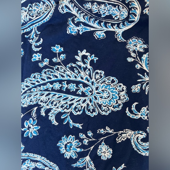 Petite Blue Patterned Talbots Paisley Maxi Stretchy Skirt P Women’s Flowy - Picture 3 of 4